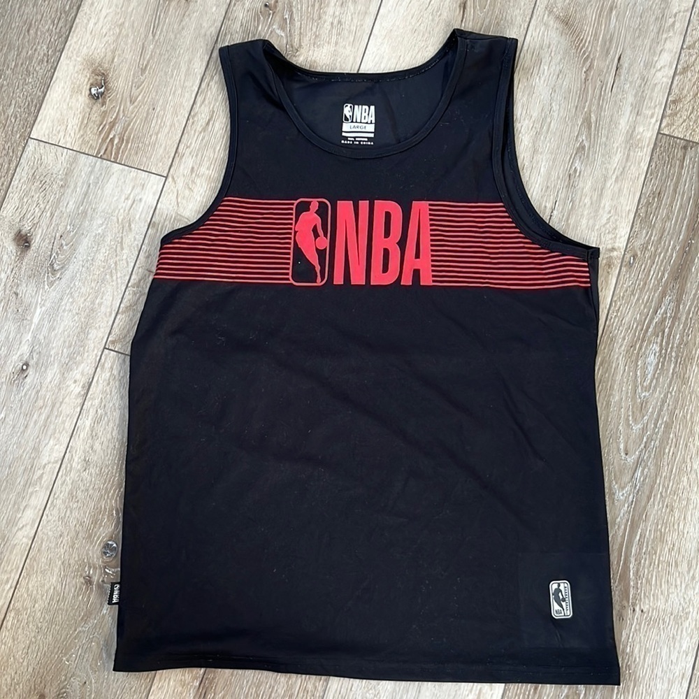 NBA Men’s Black and Red Sleeveless Jersey